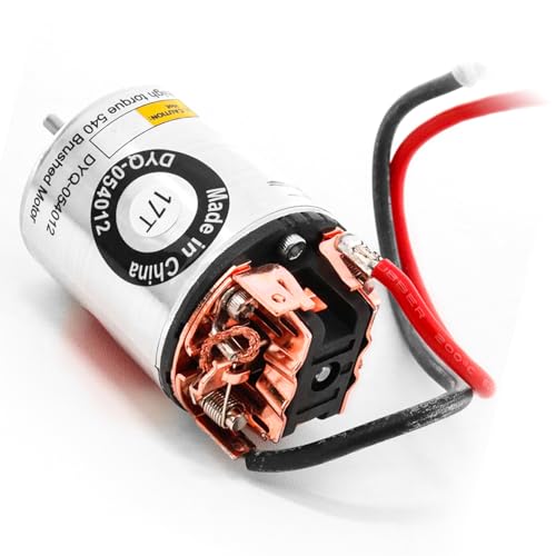 HUIOP 540 Brushed Motor Waterproof Stainless Steel Shell Brushed Motor 17T Climbing Car Large Torque Motor Replacement for Axial SCX10 AXI03007 90046 Redcat Gen8 TT02,Brushed Motor