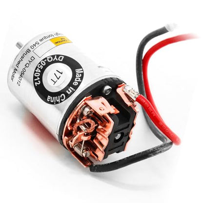 HUIOP 540 Brushed Motor Waterproof Stainless Steel Shell Brushed Motor 17T Climbing Car Large Torque Motor Replacement for Axial SCX10 AXI03007 90046 Redcat Gen8 TT02,Brushed Motor