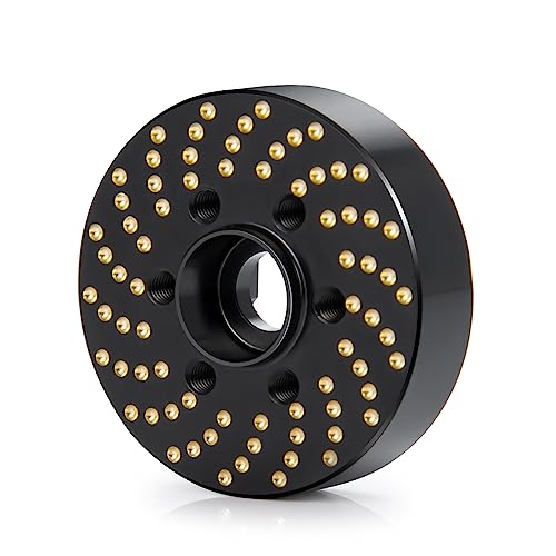 4PCS Brass Wheel Weights 1/10 Brass Wheel Hex Hub Adapter 9mm Extended Wheel Counterweight for 1.9in Beadlock Wheel Rim 1/10 Wraith 90053 90048 RBX10 Hammer Rey 4WD RC Car Upgrades