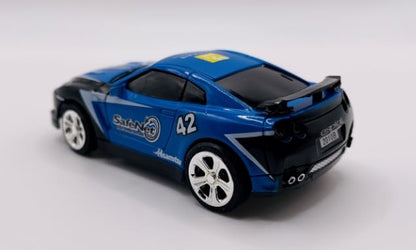 Mini RC 1:58 Scale Small Pocket Portable Micro Racing Car Can Miniature Coke Can Upgraded 2.4G Wireless Radio Remote Control for Multi-Users (Qty. 1 = 1 Can) (Blue) - color: Blue