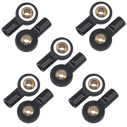 10Pcs ShareGoo M3 Tie Rod End Ball Head Holder Link 3mm Thread Ball Joint Compatible with Redcat HSP Traxxas Axial 1/10 RC Car Truck Boat DIY Robot Airplane,L18mm