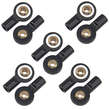 10Pcs ShareGoo M3 Tie Rod End Ball Head Holder Link 3mm Thread Ball Joint Compatible with Redcat HSP Traxxas Axial 1/10 RC Car Truck Boat DIY Robot Airplane,L18mm