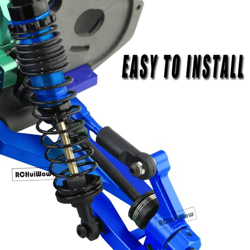 RC Big Bore Shocks Absorber Upgrades Part for 1/10 Slash Stampede Rustler Bandit VXL 4X4 2WD,Aluminum Front Rear 4PCS Shocks Hops Up,Navy Blue - color: Navy Blue(4pcs)