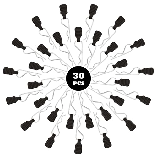 30 Packs Mini Clips RC Cars Body Clip Pins with Pull Tabs for 1/24 1/28 1/36 Scale Micro Trucks Compatible with Axial SCX24 Wrangler JLU CRC JT Gladiator FCX24 WLtoys K969 - color: 0.7mm