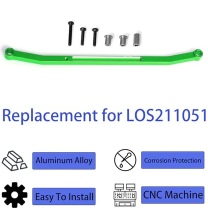 Steering Tie Rod and Drag Link Aluminum for Losi 1/18 Mini LMT 4X4 Brushed Monster Truck，Replacement for LOS211051 Upgrade Parts Fix Link Steering Rod for Losi - LOS01026 1/18 Mini LMT Monster (Green) - color: Green