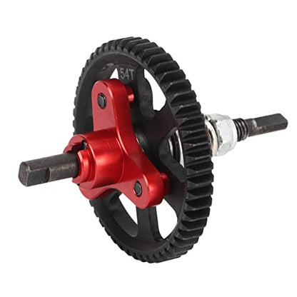 Aluminum Steel Differential Slipper Clutch, Slipper Clutch Assembly, 54T Aluminum Steel Differential Gear Slipper Clutch for Traxxas Slash 4x4 1/10 RC Car (Red) - color: Red