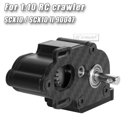 Center Transmission Gearbox Upgrades Part for 1/10 RC Crawler car Axial SCX10 SCX10 ii 90047 Wraith,Aluminum LCG Middle Transmission Gearbox Hops up,Black - color: Black(1 Pack)