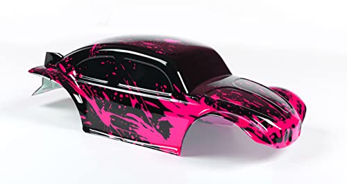 SummitLink Custom Body Compatible for 1/10 1/8 Scale RC Car or Truck (Truck not Included) (Muddy Hot Pink Over Black) - style: Muddy Hot Pink Over Black