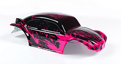 SummitLink Custom Body Compatible for 1/10 1/8 Scale RC Car or Truck (Truck not Included) (Muddy Hot Pink Over Black) - style: Muddy Hot Pink Over Black