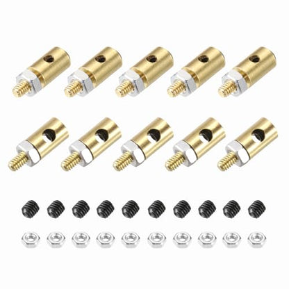 MECCANIXITY Linkage Stoppers Connecting Servo Arm, Push Rod with Nut and Screw for RC Airplane, D4x1.6mm D4x2.1mm 10 Pcs - size: D4x1.6mm; D4x2.1mm
