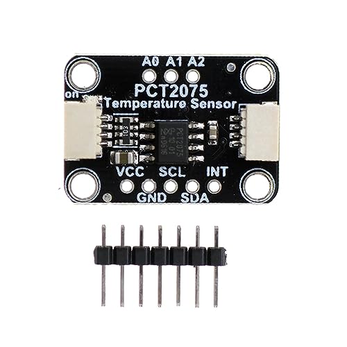 HiLetgo PCT2075 Temperature Sensor 11 Bit Higher Accuracy ADC Measurement I2C Temperature Sensor Compatible to QT/Qwiic with Pins
