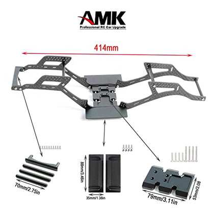 LCG Chassis Kit, 3-in-1 Body Connecting Rods, Side Steps, Gearbox Bottom Plates for 1/10 RC Rock Crawler Axial SCX10 I II Upgrade Parts - color: 3-in-1 Accessories Set
