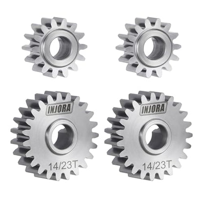 INJORA Stainless Steel 14/23T Stock Portal Gears Set for 1/18 RC Crawler Redcat Ascent-18 Upgrade - size: 14/23T