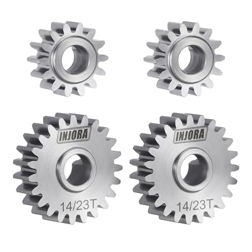 INJORA Stainless Steel 14/23T Stock Portal Gears Set for 1/18 RC Crawler Redcat Ascent-18 Upgrade - size: 14/23T