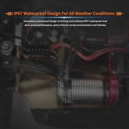 XC E3665 Sensored Brushless Motor for RC Car,2-4S Lipo,IP67 Water Proof,Applicable to:1/10 Short Course,Trucks,Monster (2500KV) - style: 2500KV
