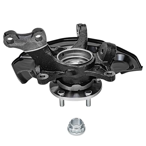 Detroit Axle - FWD Front Steering Knuckles CV Axles for 04-10 Toyota Sienna | 2 Steering Knuckles Wheel Hub Bearings 2 CV Axles Replacement - size: 4UX48618/Kit