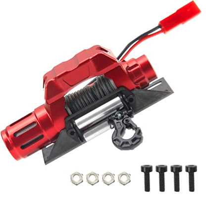 RC Car Winch Simulation Winch w/Steel Wire Compatible with Traxxas TRX4 Axial SCX10 90046 D90 Redcat Gen8 HSP 1/10 RC Crawler Car