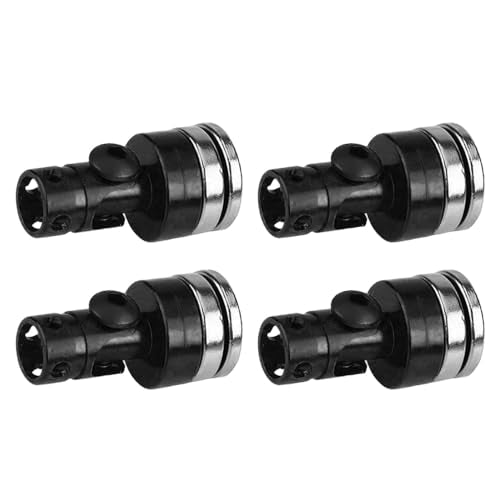 RC Magnetic Body Mounts for 1/10 Crawler Drift Car, 4 Pack Black Aluminum Alloy Invisible Body Post Mount Kit with High-Strength Magnets for SCX10 RC Car Shell