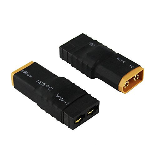 3pcs Compatible with TRX Female to XT60 Male Connector Adapter for Zippy Revo Slash(Pack of 3)