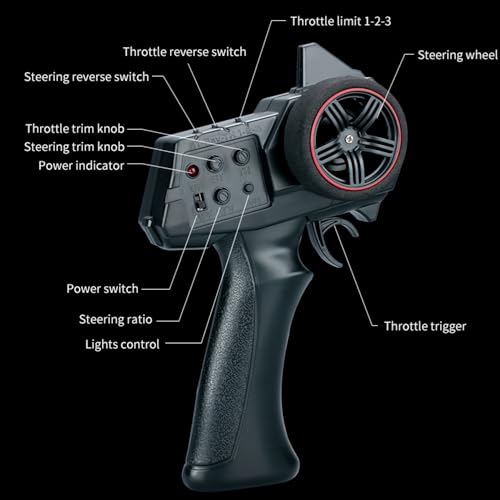 WPLDEWAN 1/18 RC Crawler RC Jeep Remote Control Truck Off Road | RC Rock Crawler 4x4 RTR All Terrain 370 Brushed Motor 2.4GHz Full Proportional 3 Range Speed Hobby Model Adult