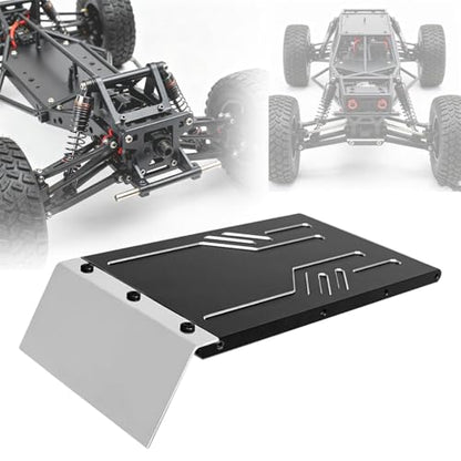 harayaa 1/7 RC Car Skid Plate Chassis Maintenance Replaces Guard Easy to Install Sturdy Protector Protection for RC Crawler 4WD, Black - color: Black