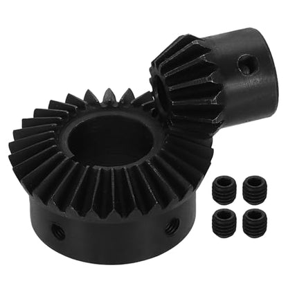 uxcell 2Pcs Tapered Bevel Gears Set, 1.5 Mod 1:2 (15T/30T) Harden Steel Straight Bevel Gear, 90 Degree Steering Motor Gears, (8/19mm Shaft Hole with Keyway) - size: 8/19mm