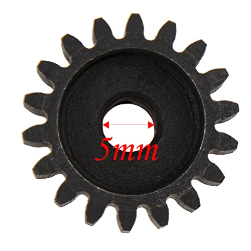 ShareGoo Mod 1 Hardened Steel M1 Pinion Gear Sets 15T 16T 17T 18T fit 5mm RC Motor Shaft Compatible with Arrma Traxxas Axial HSP Redcat Losi 1/8 1/10 Scale RC Car Truck Buggy