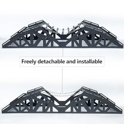 RC Crawler Course, RC Climbing Bridge, RC Crawler Climbing & Balance Challenge Bridge Obstacle Course for 1/18 1/24 Scale RC Crawler Truck, Steel Materials (Vehicle Not Included)
