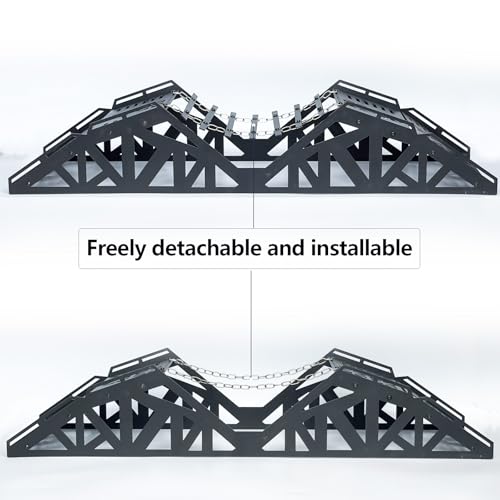RC Crawler Course, RC Climbing Bridge, RC Crawler Climbing & Balance Challenge Bridge Obstacle Course for 1/18 1/24 Scale RC Crawler Truck, Steel Materials (Vehicle Not Included)
