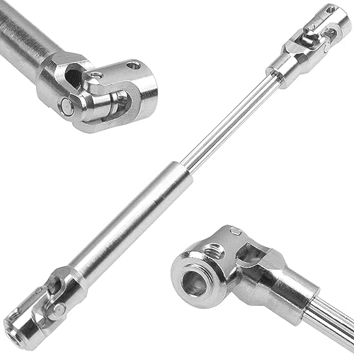 2Pcs Vgoohobby Universal Drive Shaft RC Crawler Driveshaft Compatible with Traxxas TRX4 Axial SCX10 AXI03007 Redcat Gen7 RC4WD D90 TF2 1/10 RC Crawler Car (Silver,104-139mm) - color: Silver, size: 104-139mm
