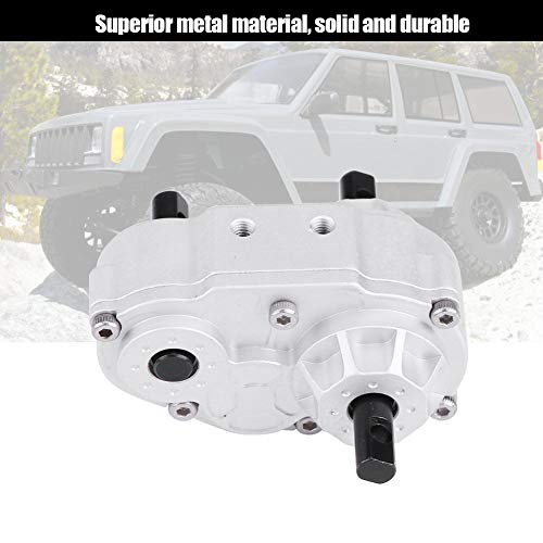 RC Crawler Transfer Case, Metal Construction with Included Screws Metal Upgrade Accessory for 1/10 Scale Off-Road Enthusiasts Hobbyists
