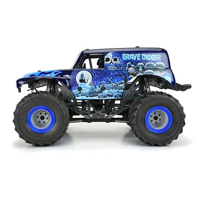Pro-line Racing 1/10 Grave Digger Ice Blue Painted Body Set LMT PRO359313 Car/Truck Bodies Wings & Decals