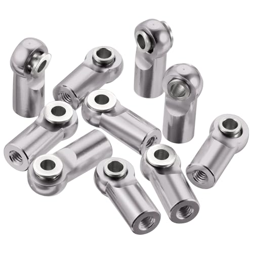 MORLORDY 10Pcs M2.5 Tie Rod End Ball Joint Link Ball Head Holder for RC Car Truck Upgrade Part (Titanium) - color: Titanium