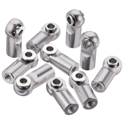 MORLORDY 10Pcs M2.5 Tie Rod End Ball Joint Link Ball Head Holder for RC Car Truck Upgrade Part (Titanium) - color: Titanium