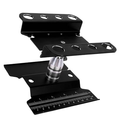 360 Degree Rotation Stable Flexible RC Car Work Stand for 1/10 1/8 Scale Simulation Climbing Vehicles Alloy (Black) - color: Black