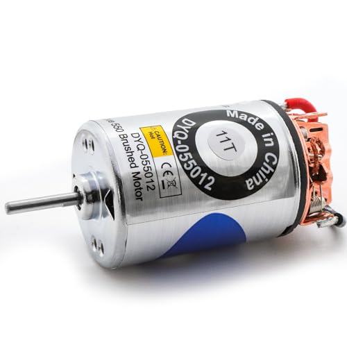 RC Motor 550 11T Brushed Motor Waterproof Stainless Steel Shell Brushed Motor Climbing Car Large Torque Motor Replacement for Slash TRX4 TRX6 G63 ARRMA AXIAL - size: 11 T