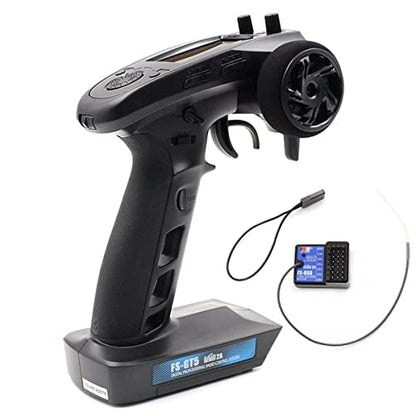 DTXMX FS-GT5 6CH Transmitter W/FS-BS6 Receiver for RC Car and Boat Flysky | Gyro RX | 20-model memory TX | FLYSKY 2.4GHz AFHDS2A system