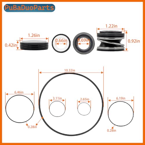O-Ring Rebuild Repair Kit Compatible with P-entair Challenger GO-KIT5 Pool Pump, Includes 5 O-Rings & PS-200 Shaft Seal, Fit for Pac-Fab Challenger Pumps