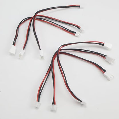 6PCS JST-XH 2S Balance Plug Extension Lead, 22AWG 200mm Silicone Wire for RC Lipo Battery Charger FPV Drone Quadcopter DIY