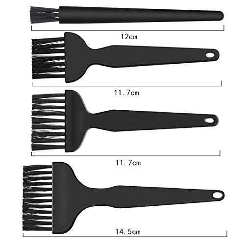 9 in 1 Anti Static Brushes Small Cleaning Kit Multi-Purpose Nylon Brush for Keyboard, PC Motherboards, Camera, Phone, Laptop, MacBook, Computer | 9 nylon anti-static brushes for cleaning keyboards, PCs cameras and electronics without scratching delicate s