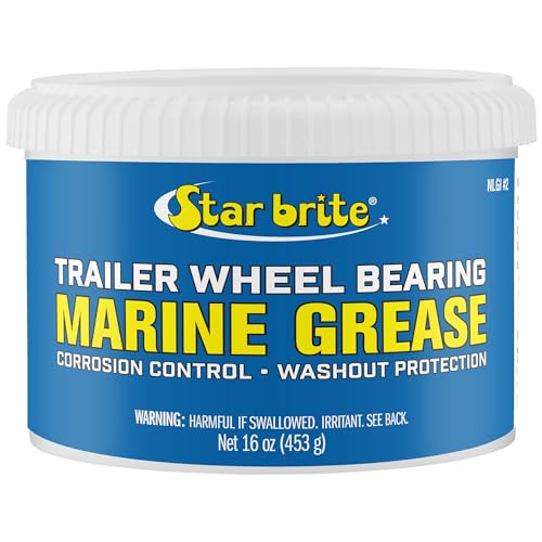 STAR BRITE Trailer Wheel Bearing Grease NLG#2 - Advanced Marine-Grade Protection Against Rust, Corrosion & Water Washout - style: 16 Oz Tub