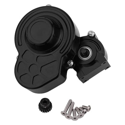 All Metal Complete Gearbox Transmission with Motor Gears for 313mm Wheelbase 1/10 RC Crawler Truck Axial SCX10 & SCX10 II DIY Upgrade Parts (Black)-651651 - color: Black