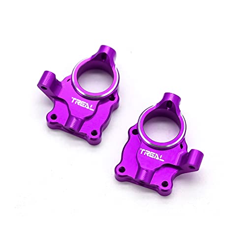 TREAL Alu #7075 Inner Portal Covers(2p) Steering Knuckles for 1/24 FMS FCX24 Upgrades (Purple) - color: Purple