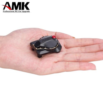 AMK TRX4 Brass Differential Cover, TRX4 Portal Axle Housing Brass Diff Cover with Oiling Hole, Front and Rear Axle Housing Covers for 1/10 RC Crawler Car TRX4 Upgrade Parts