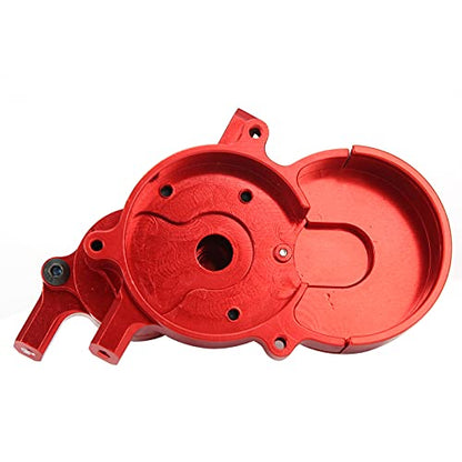 Aluminum Alloy Transmission Case Housing Set, RC Gearbox Housing for GEN8 1/10 RC Car, CNC 6061 - T6 with Hard Anodized Finish and PTFE Coated Gears (Red) - color: Red