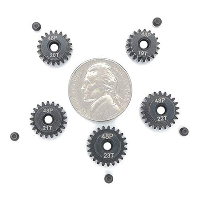 48P 19T 20T 21T 22T 23T Pinion Gear with Screw Driver for 3.175mm Shaft 1/10 RC Brushless Brush Motor by MakerDoIt