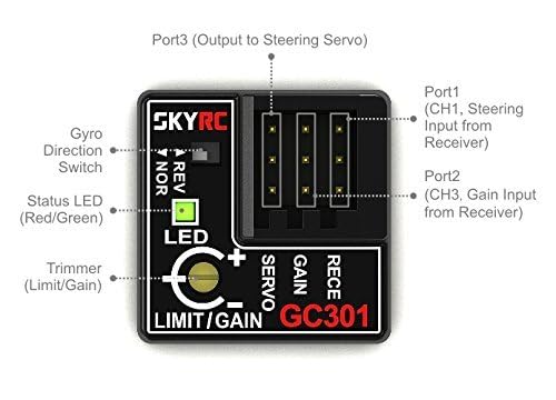 SkyRC GC301 Automatic Stability Control Gyro For Cars
