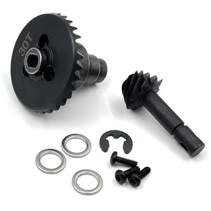 Overdrive Bevel Gear Set 30T/8T for 1/10 RC Crawlers, Differential Gear Compatible with Axial AR44 / AR45 & Capra Currie F9 Axles - size: 30/8T
