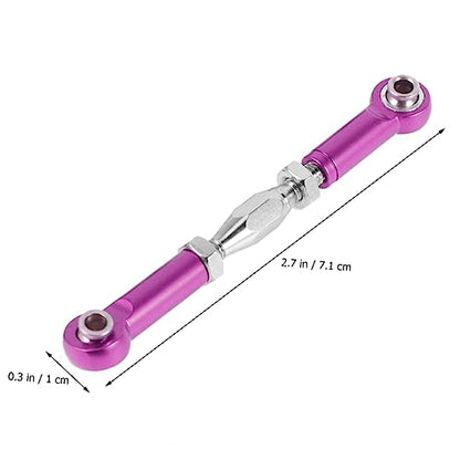 6pcs Aluminum Turnbuckle Rod Linkages for Rc Buggy Turnbuckle Rod Linkage Bolts for Rc Car Upgrade Made of Metal Easy Install - color: Purple