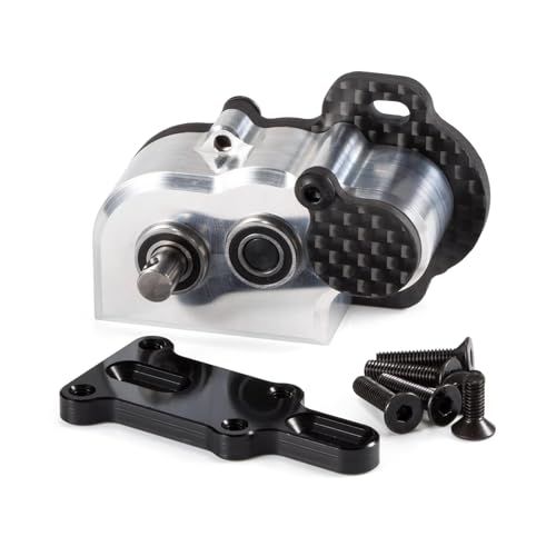 Ultralight Portal Transmission,48Pitch Tiny Gearbox,Machined Ultralight Portal Transmission Tiny Gearbox with Slipper Pad for 1/10 LCG Chassis Cheater Rigs Capra SCX10 III AR45(Silver) - color: Silver